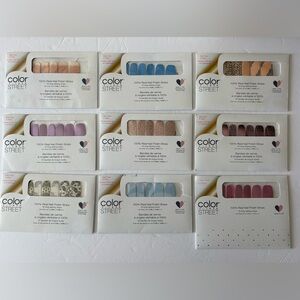 Color Street Nail Polish Strips Lot of 9 New